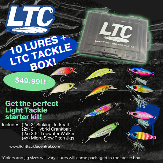 10 Lure Variety Pack with Tackle Box