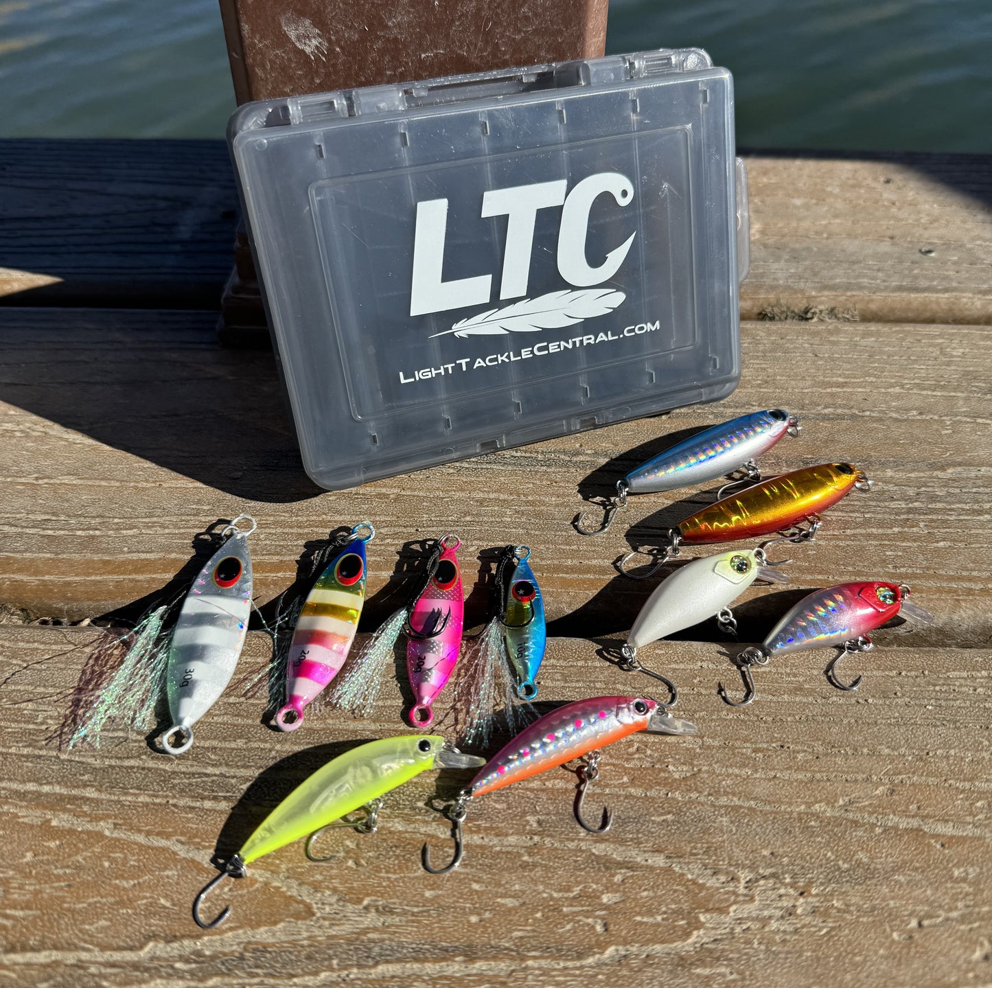 10 Lure Variety Pack with Tackle Box